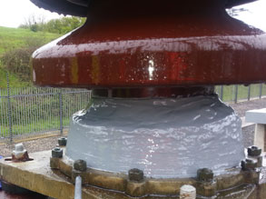 用贝尔佐纳 (Belzona) 材料密封的泄露点 用贝尔佐纳 (Belzona) 材料密封的泄露点