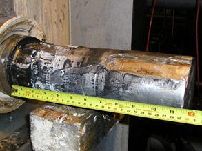 承重区被磨损的轴 承重区被磨损的轴